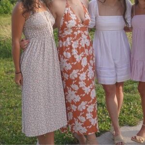 vintage floral midi dress size 8